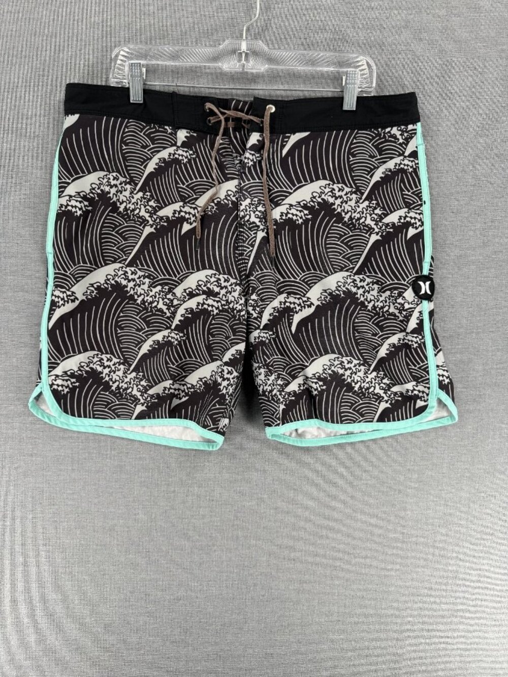 Hurley Phantom Waves Board Shorts Mens 34 6" Beach Swim Trunks Drawstring